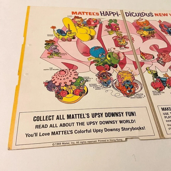 Vintage 1969 Mattel Upsy Downsy Flossy Glossy Doll Playset with Board Damaged - Picture 4 of 16